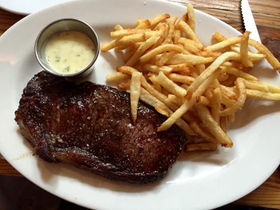 Rue Cler signature dishes Duck Confit Crepe
Steak Frites
Coq Au Vin